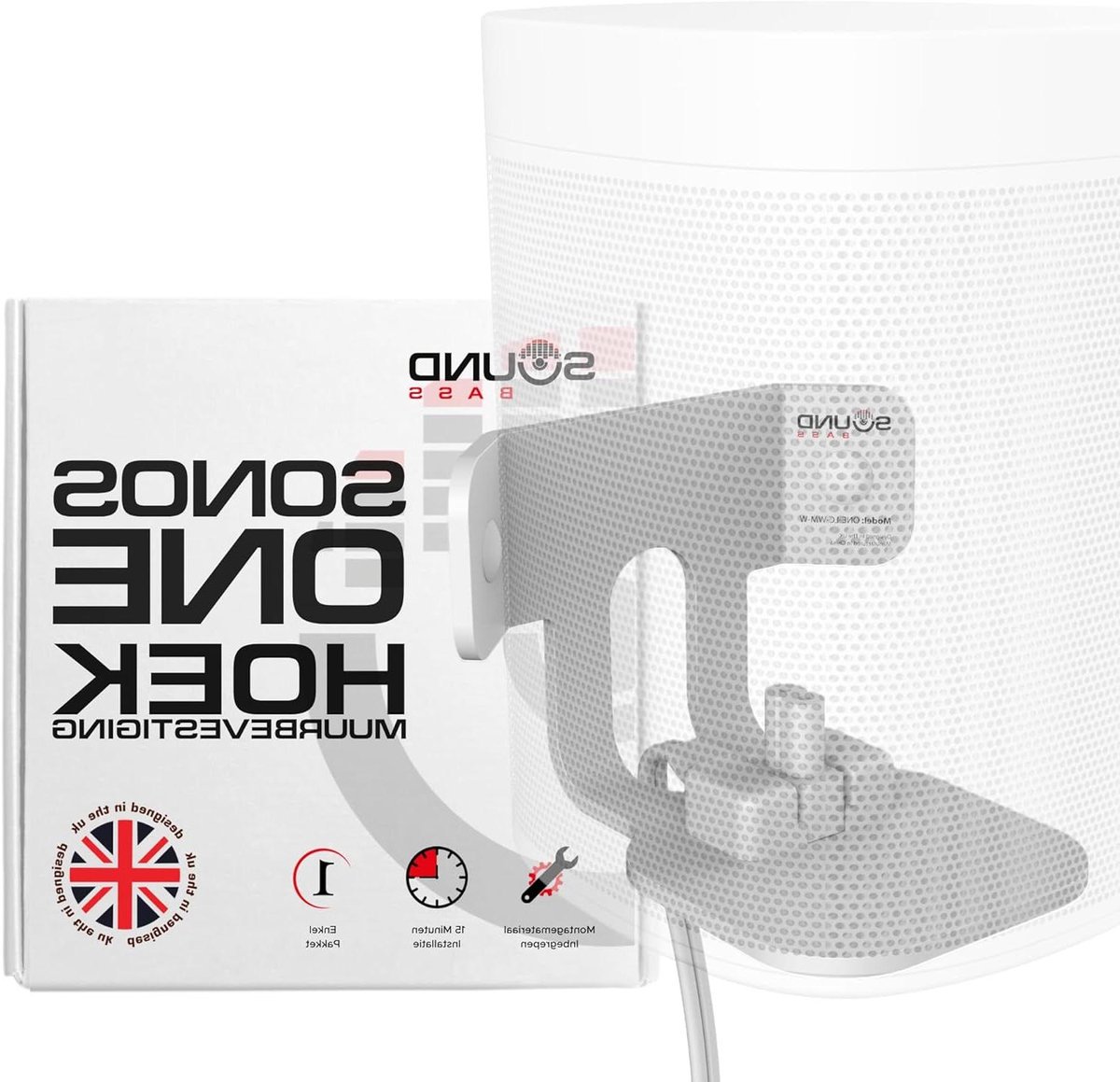 Hoek Wandmontage - Speaker Beugel - Audio Optimalisatie - Ruimtebesparend Ontwerp - 13 x 12 x 9 cm - Wit
