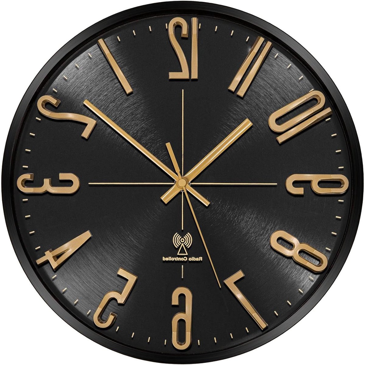 Radio Gestuurde Klok - Moderne Wandklok - Tijd Weergeven - Automatische Tijdaanpassing - 30 cm Diameter - Zilverkleurig