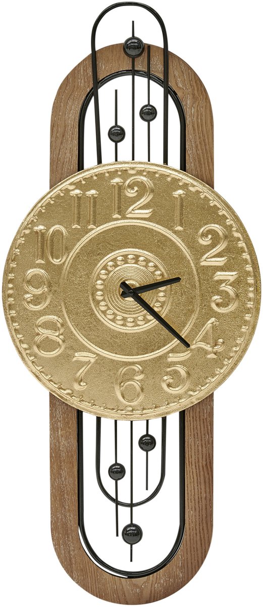 NOBELIUM - Wandklok - Goud - IJzer