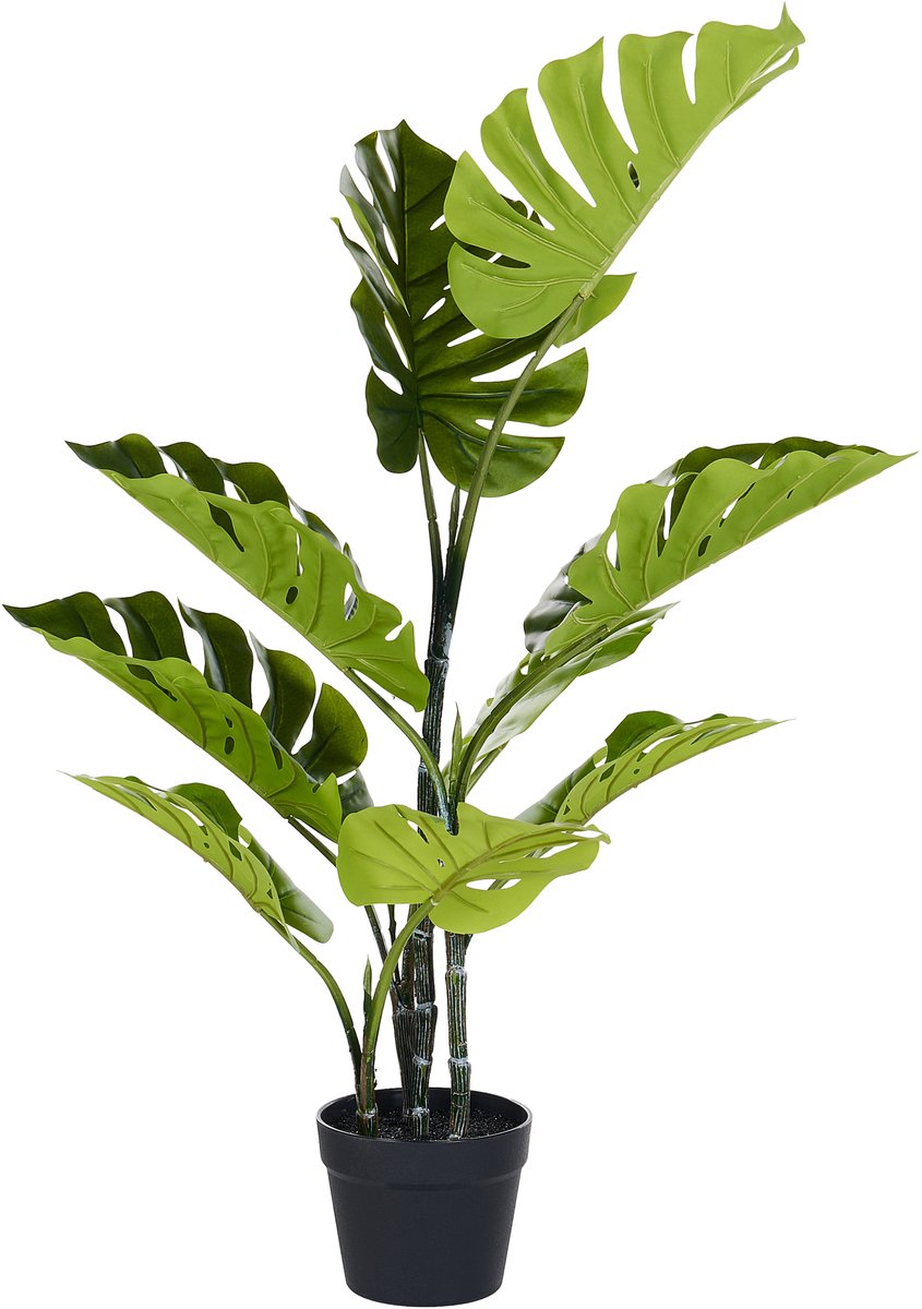 Beliani MONSTERA PLANT - Kunstplant - Groen - 94 cm - Synthetisch
