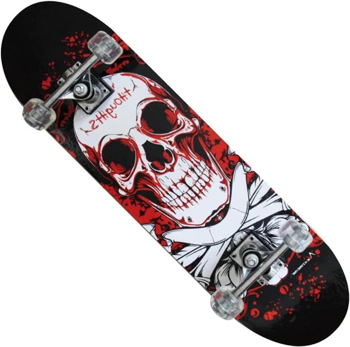 Skateboard - Tribe Pro - Straat cruisen - Antislip dek - 115 x 683 cm - Zwart