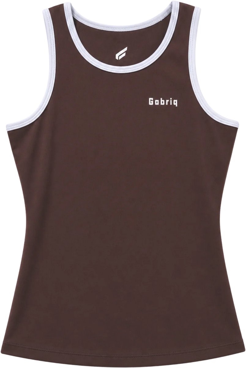Gabriq Performance Sporttop Dames Bruin – High Support – Sneldrogend & Ademend – Padel, Tennis & Fitness