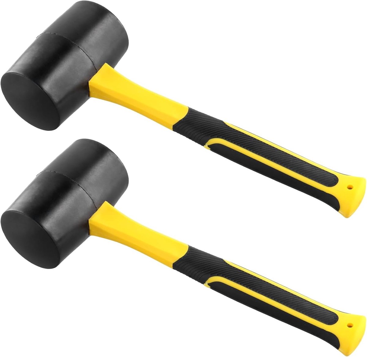 Set van 2 Rubber Hammers van 32oz - 1000g Hamer voor Houtbewerking en Slate Bewerking, Ideaal voor Klussen en Timmerwerk