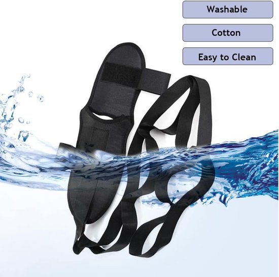 Elastiek - Fascial stretcher - Yoga stretchring - Elastiek - Yoga riem - Fascia stretcher - Pijnloze been stretchband - Geschikt voor yoga, fysiotherapie, revalidatietraining (zwart) van Merkloos — afbeelding 4