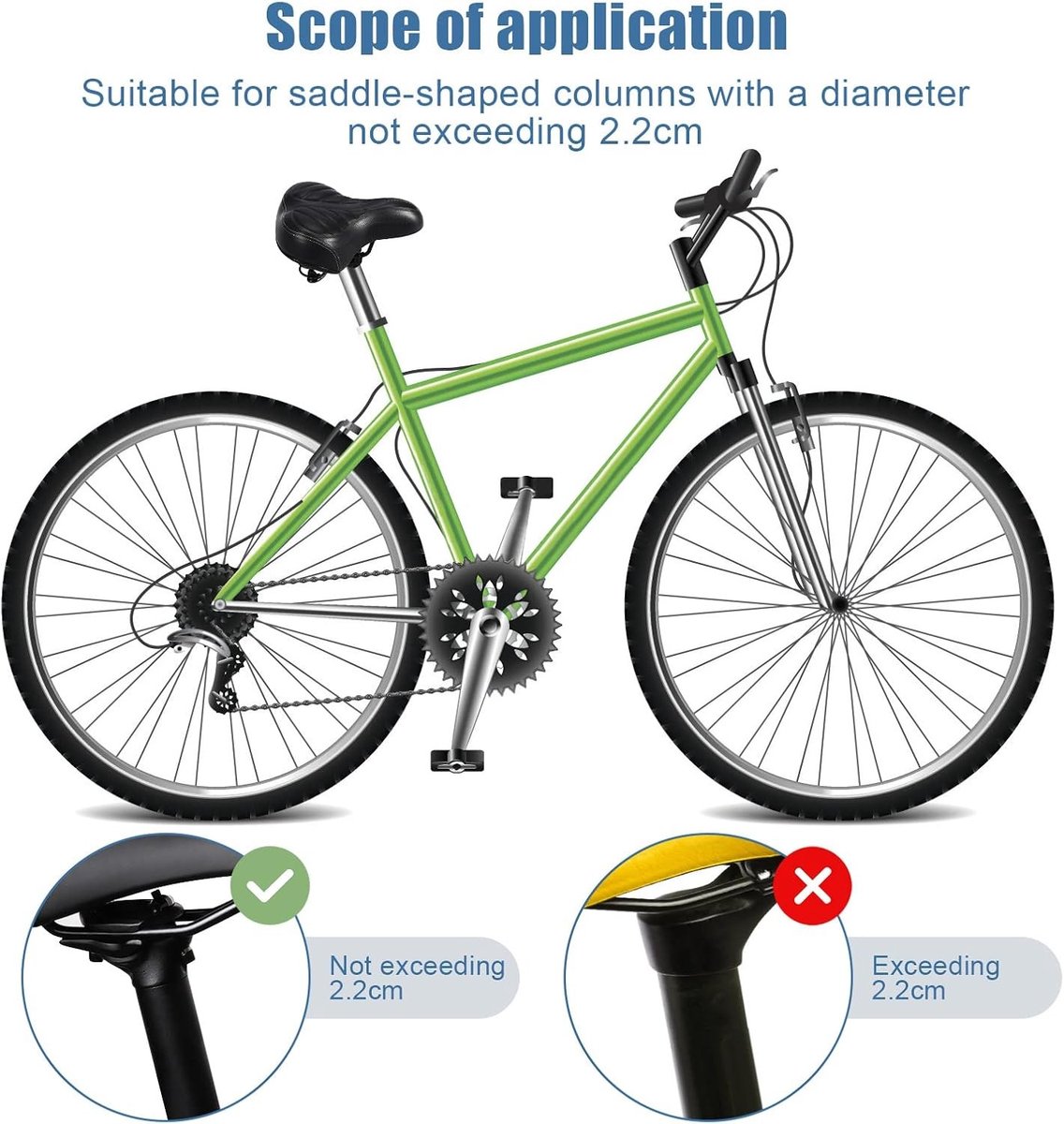 Ergonomisch Fietszadel met Dubbele Veer, Comfortabel en Ademend voor Mountainbike en Racefiets, Zwart