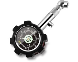 Thijox - Bandenspanningsmeter Analoge Luchtdrukmeter 4 Bar 60 PSI met Glow Wijzerplaat, Professioneel en Geijkt voor Auto's en Motoren