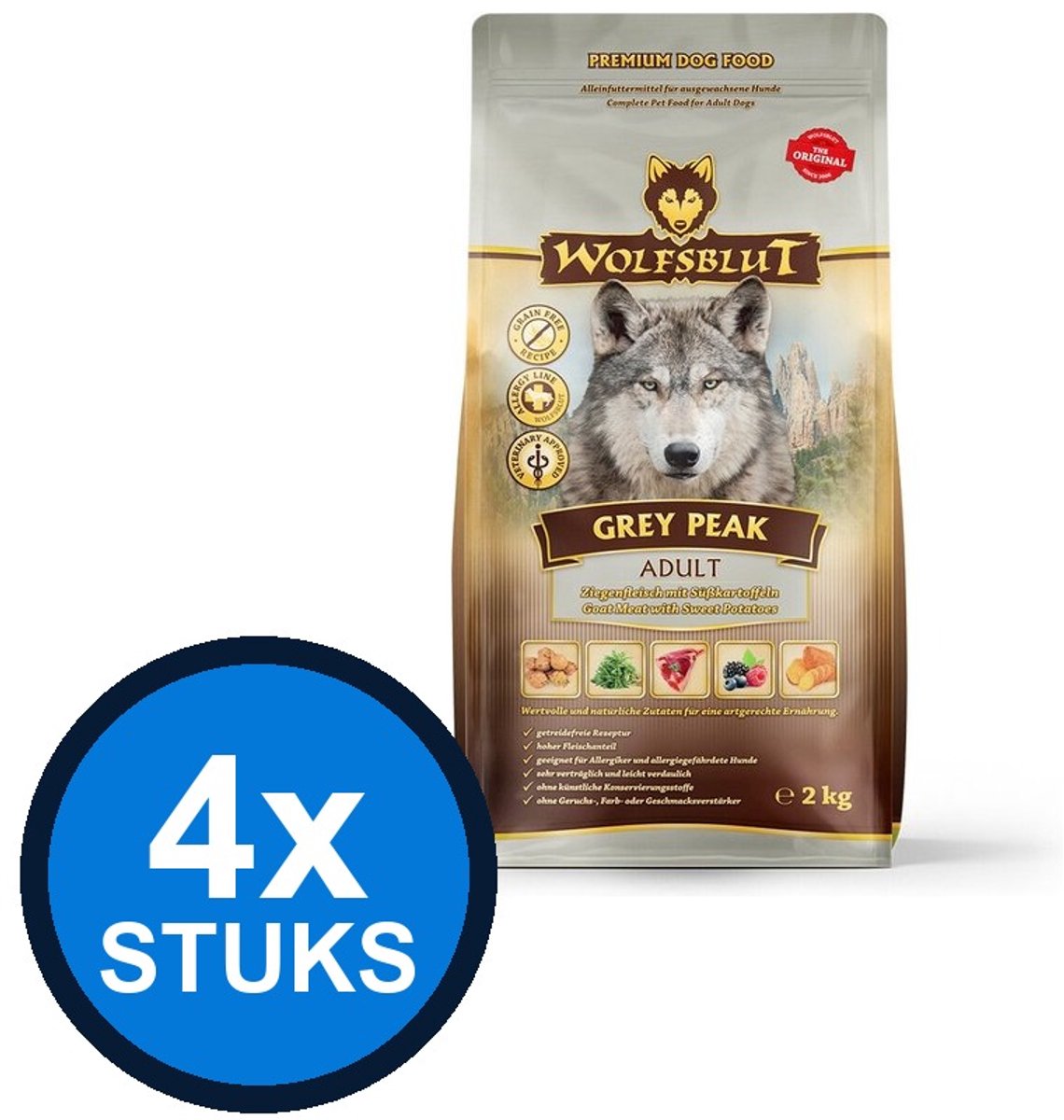 Wolfsblut Wolfsblut - Adult Grey Peak - Hondenvoer Droogvoer - 2 kg