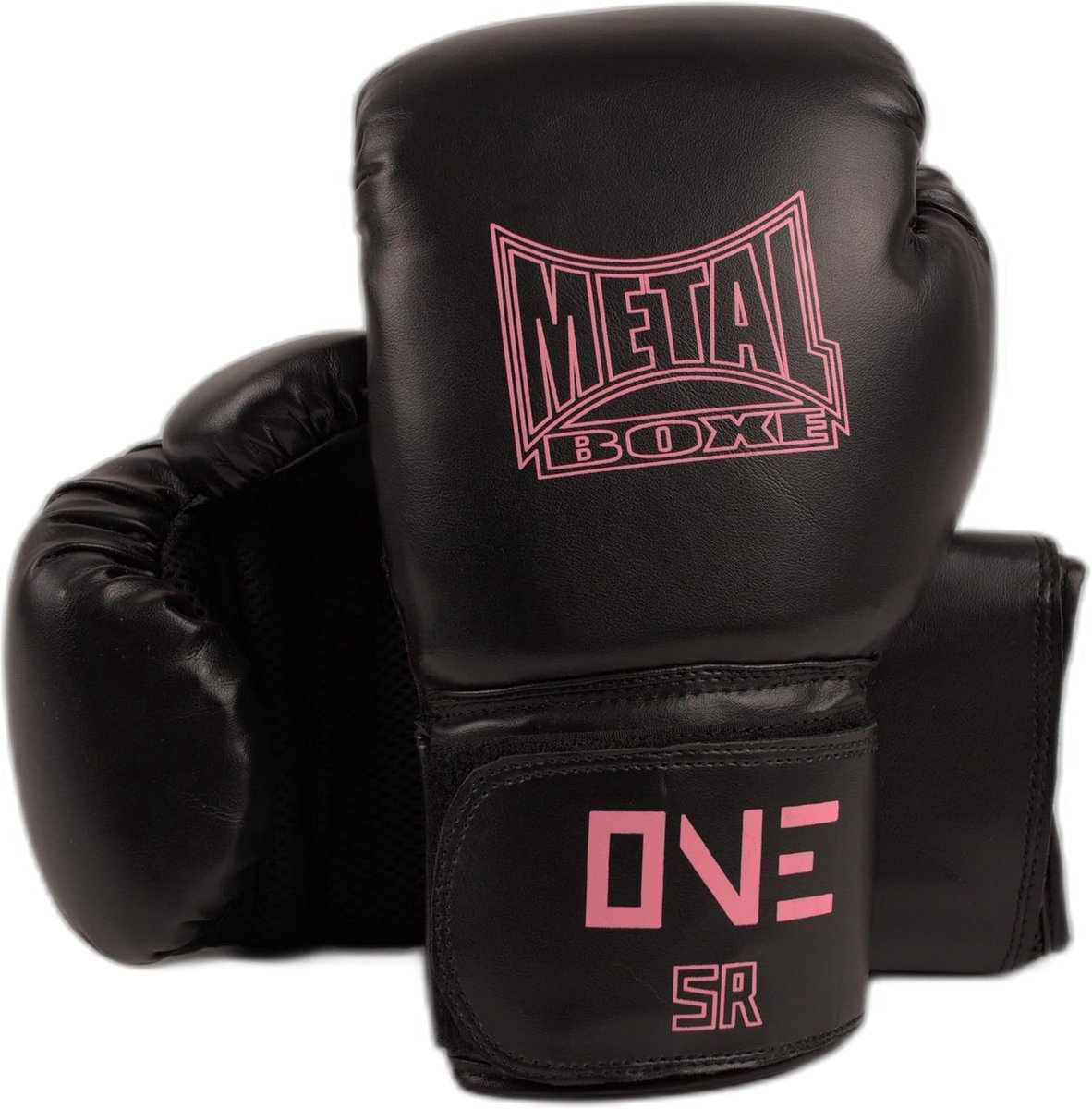 Thijox - METAL BOXE Bokshandschoenen One Junior Zwart Roze - Perfecte Kinderhandschoenen voor Bokstraining, Sparren en Fitness - Comfortabel en Duurza
