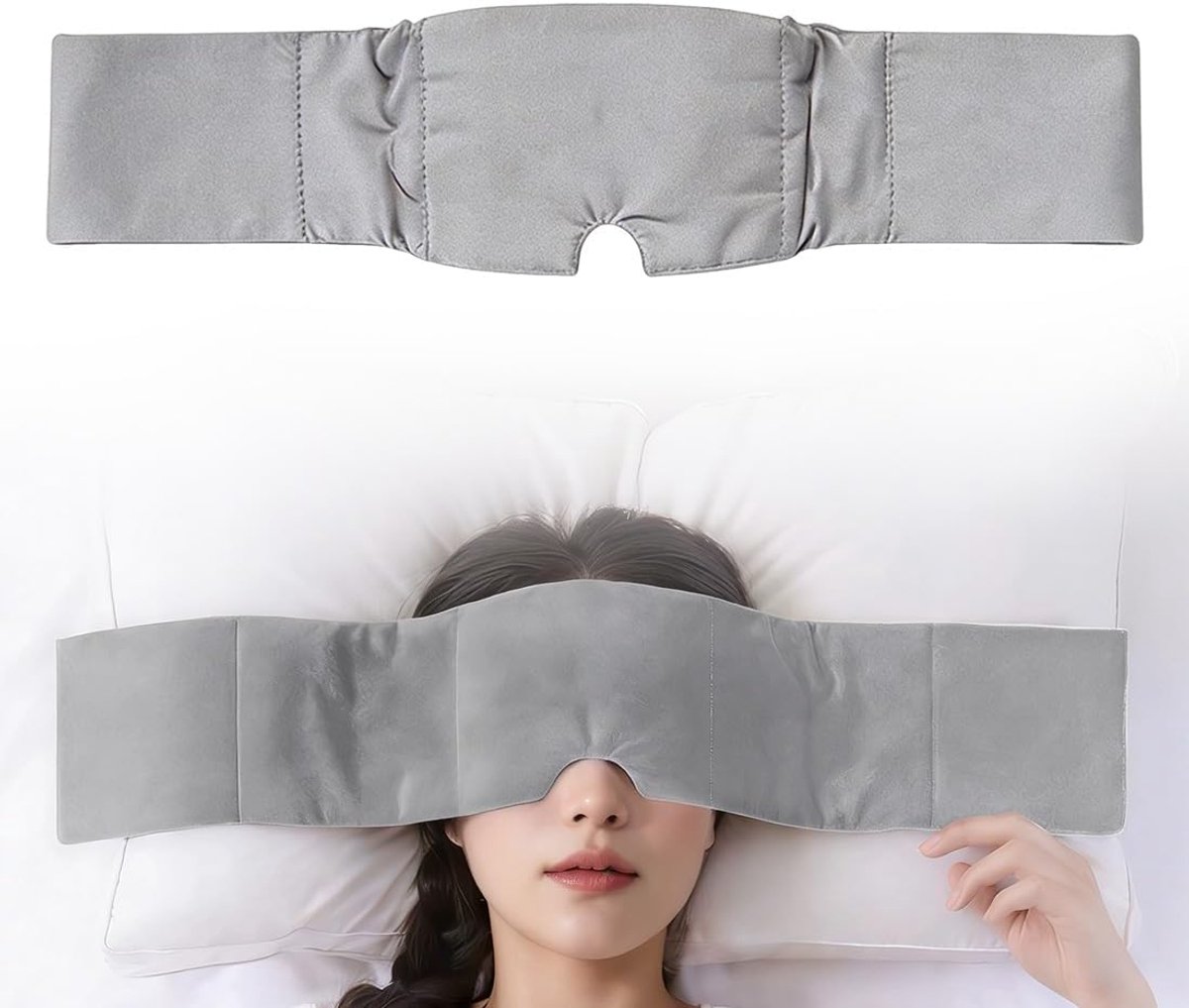 SnelShoppen - Gewogen Nachtmasker voor Mannen en Vrouwen, 1 Stuk, Comfortabel en Hypoallergeen, Ideaal voor Slaap, Meditatie en Kamperen, Zacht en Rus