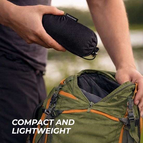 SnelShoppen - Compacte Lichtgewicht Slaapzak Volwassenen - Microvezel Zomerslaapzak met Kussencompartiment - 90x220 cm Ideaal voor Reizen, Camping en — afbeelding 2