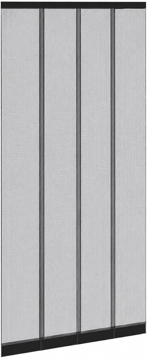 Thijox - Vliegengordijn Lamellenhor 100x260 cm - Deurgordijn Hordeur Zwart - Aanpasbaar Ontwerp voor Balkondeuren en Tuindeuren - Glasvezel Materiaal