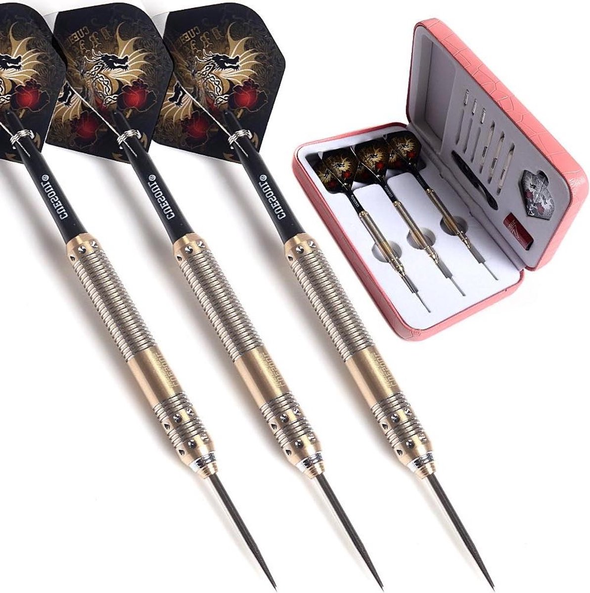 Dartpijlen Set - Stalen Pijlen - Precisie Werpen - Professionele Kwaliteit - 25 Gram - Gekleurd
