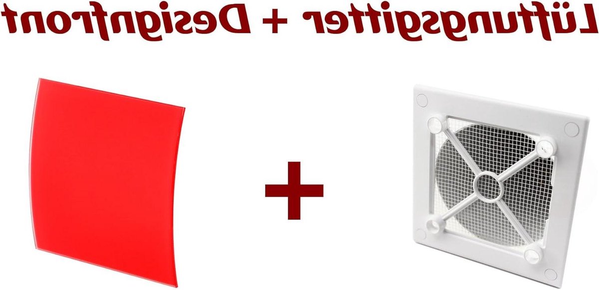Ventilatierooster Designfront - Afzuigrooster - Ruimte Ventilatie - Verwisselbaar Paneel - Ø 100 mm - Hoogglans Wit