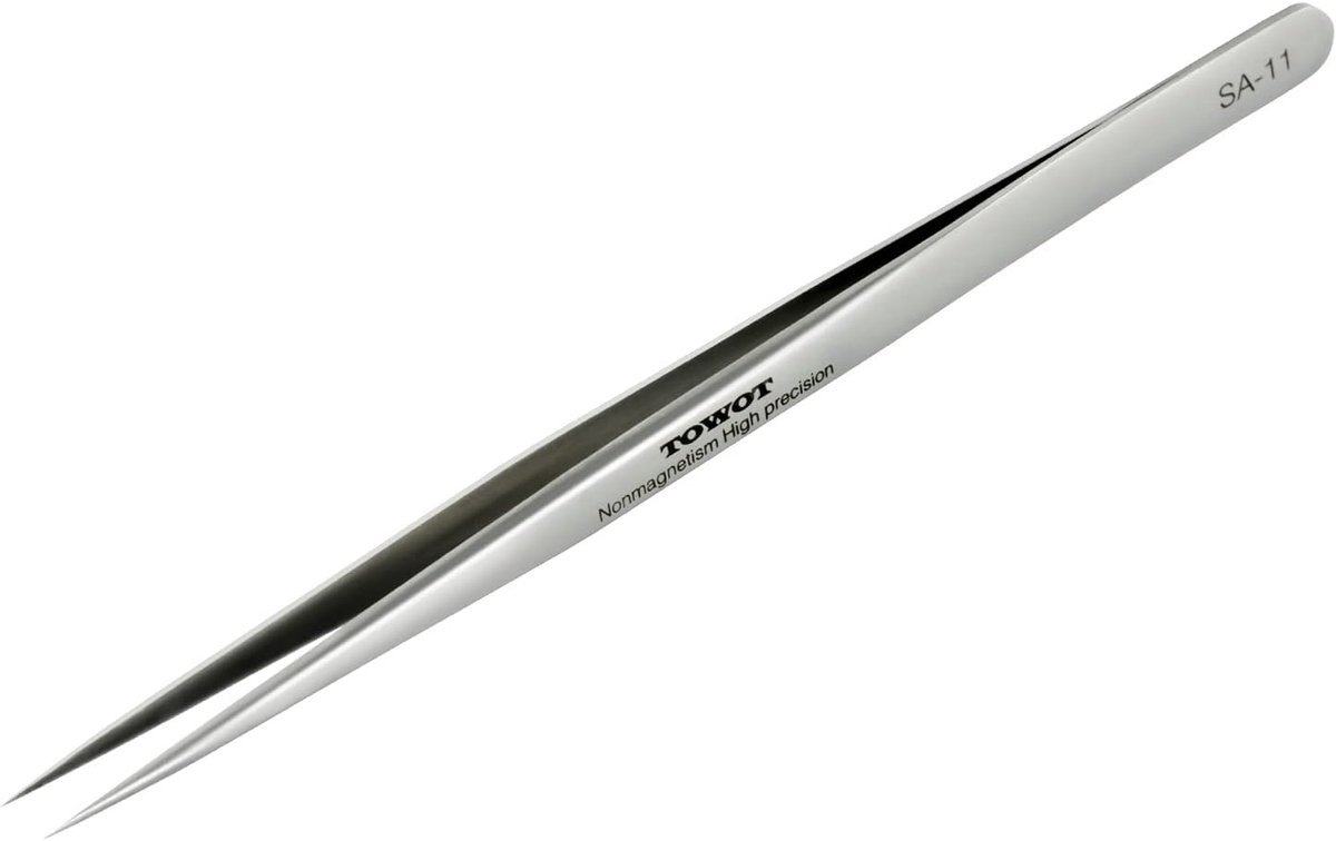 Thijox - Industriële Puntige Roestvrijstalen Pincet - Niet-Magnetische Precisiepincet voor Lassen, Experimenteel Werk, Sieraden Maken - Duurzaam en Be