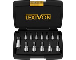 Thijox - Premium 13-Delige Torx Bit Doppenset | Fraudebestendige S2 Gelegeerd Staal | T8 - T60 | Versterkte Opbergkoffer voor Doe-Het-Zelvers en Profe