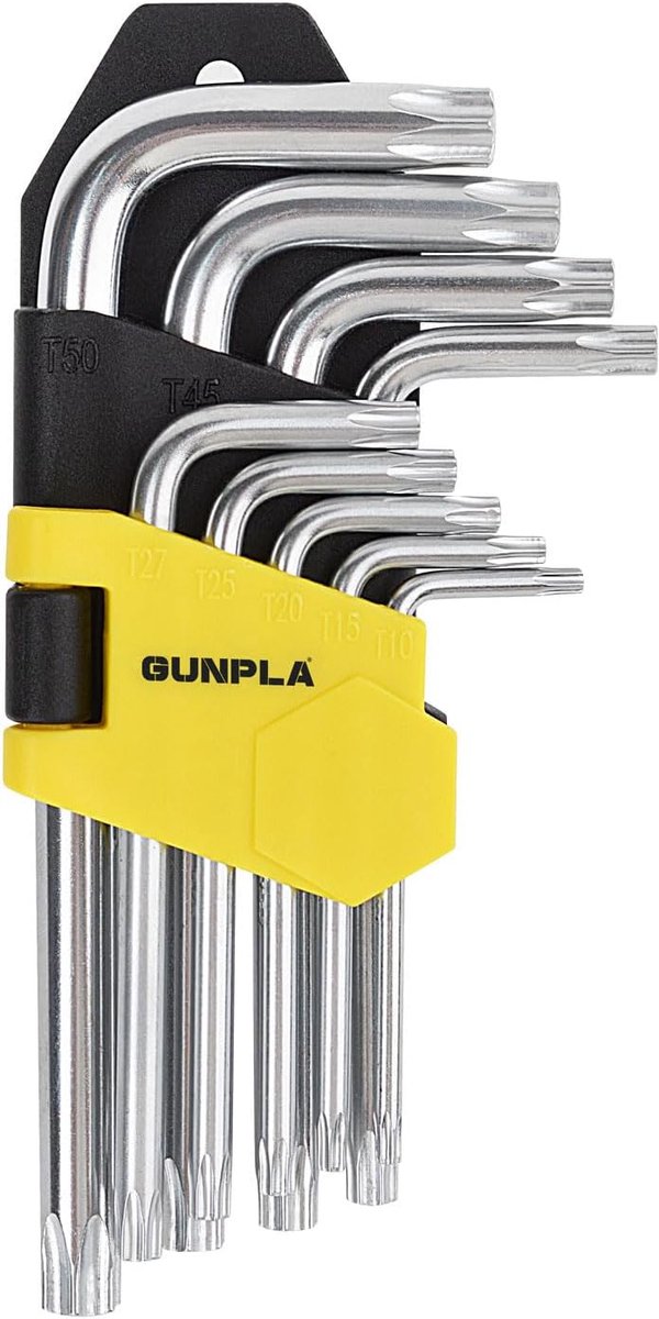 Thijox - 9 Stuks Torx Inbussleutel Set T10-T50 Korte Arm Star End met Gat - Hoogwaardig Chroom-Vanadium Staal voor Thuis Reparatie