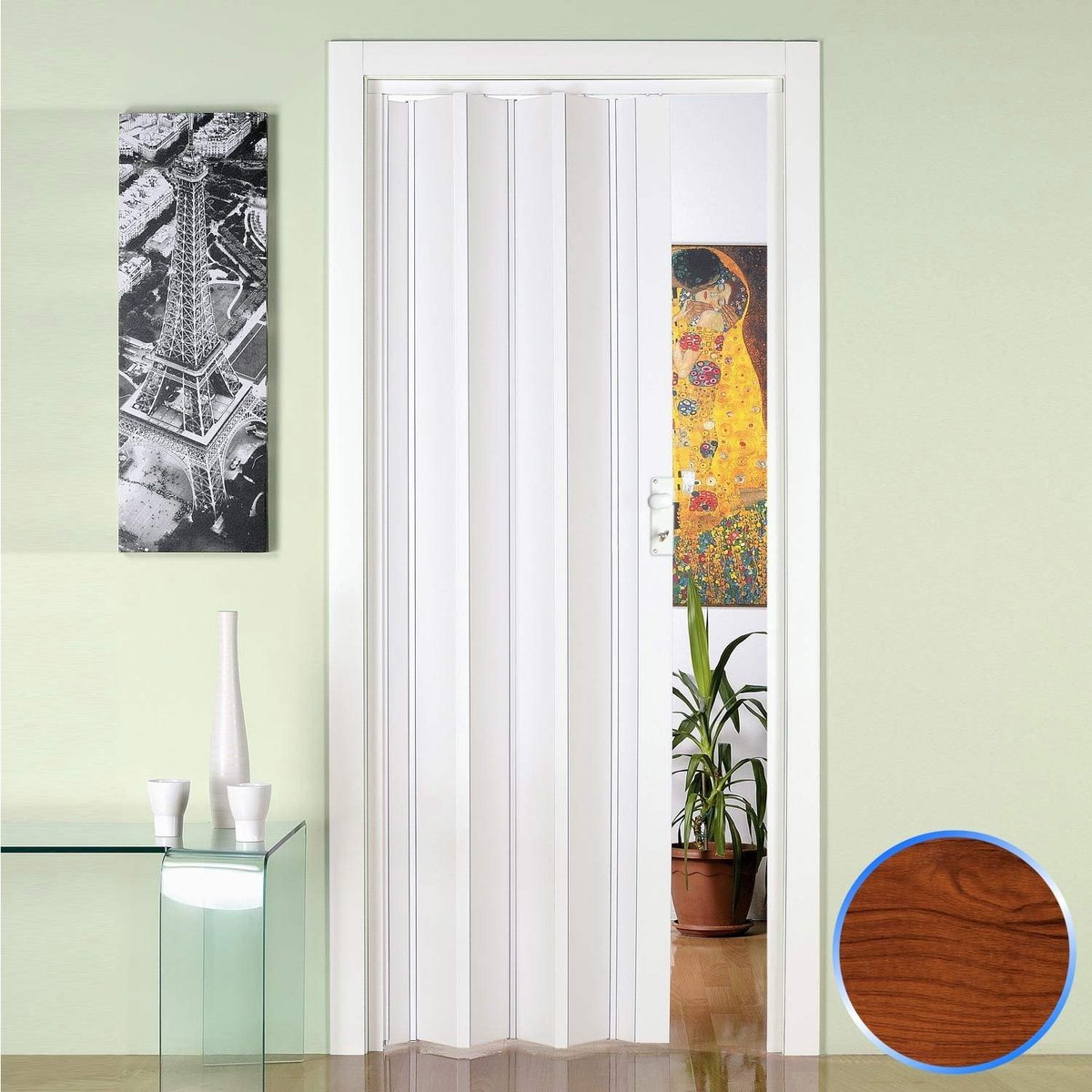 Dailygoods- Vouwdeur met stijf verbindingsstuk - PVC - 88,5 x 214 cm - Stabiliteit - Slagvast - Uniek profiel - Deuren
