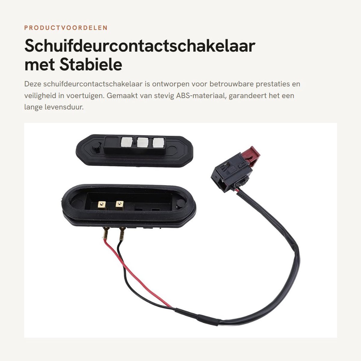 Dailygoods - Schuifdeurcontactschakelaar met Stabiele Prestaties