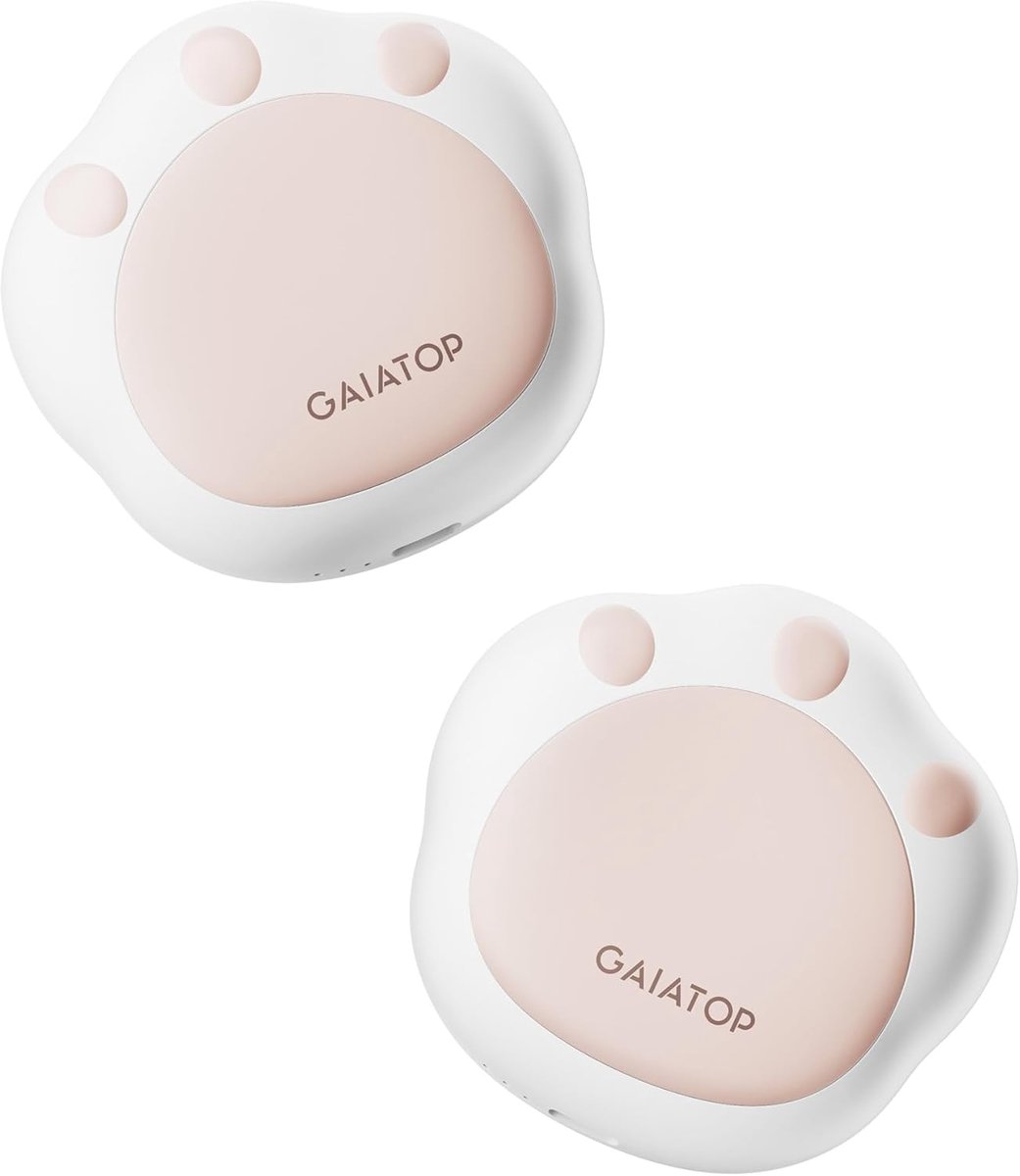 Thijox - Oplaadbare Handwarmers - 2 Stuks Kattenpootvorm - 4000 mAh Elektrische Handwarmer met 3 Niveaus - Herbruikbare Draagbare Zakwarmer voor Vrouw