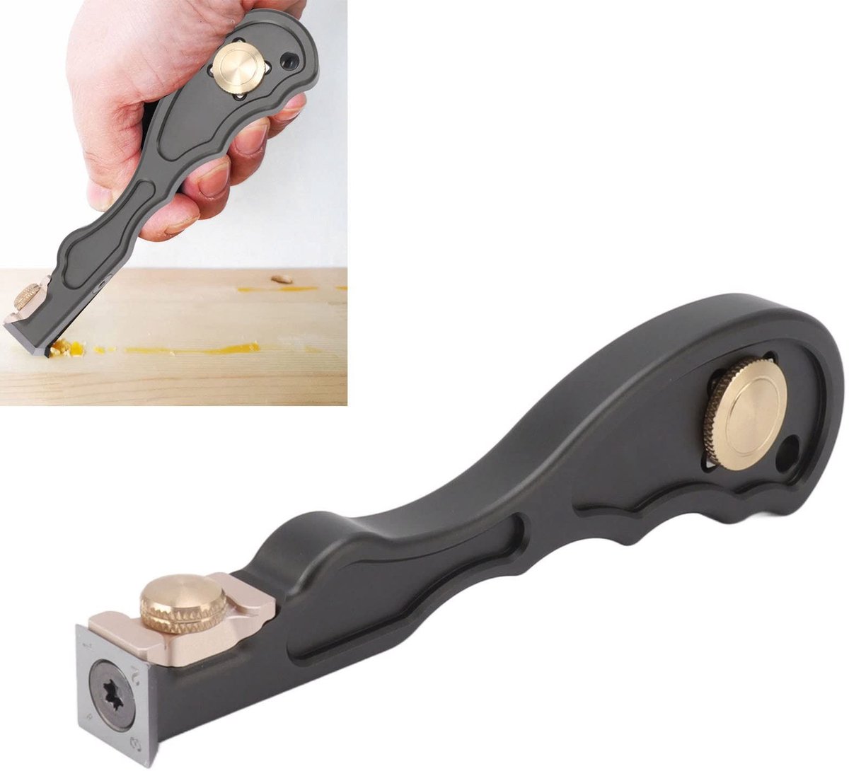 Dailygoods- Markeermes Houtcarbide - Schraper Aluminium - Multifunctioneel Gebruik - Efficiënte Reiniging - Duurzaam - Harde Legering