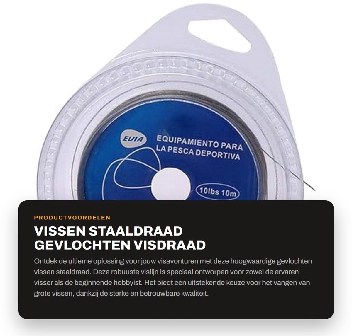 Dailygoods- Visdraad Roestvrij staal - Gevlochten Leider - Plastic Bedekking - 7 Strengen - Zeer Sterk - Ideaal voor Grote Mond Vissen - Vislijn