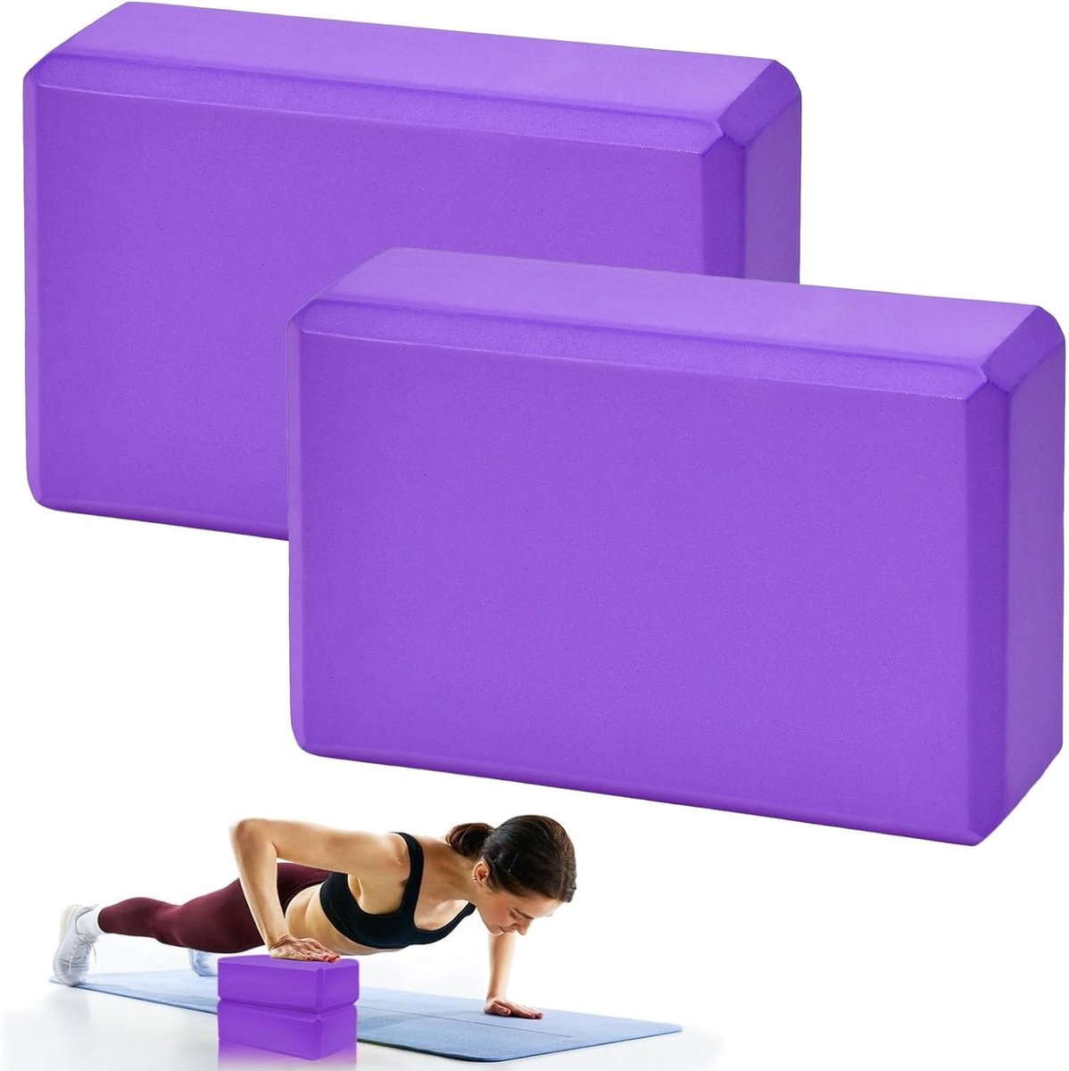 Yoga blok voor volwassenen - Perfect voor ondersteuning, balans en flexibiliteit tijdens je yoga-oefeningen