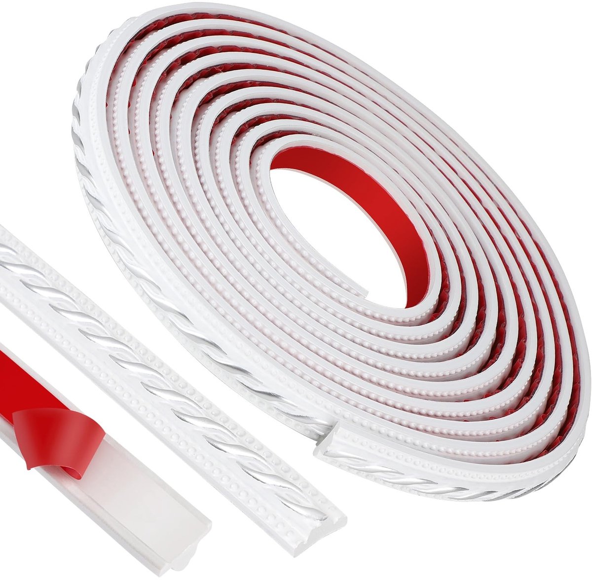 Dailygoods- Decoratieve Lijst - Flexibel PVC - Zelfklevend - 2 cm x 5 m - Waterproof/Dustproof - Voor Wand/Deur/Plafond - Decoratieve Strip