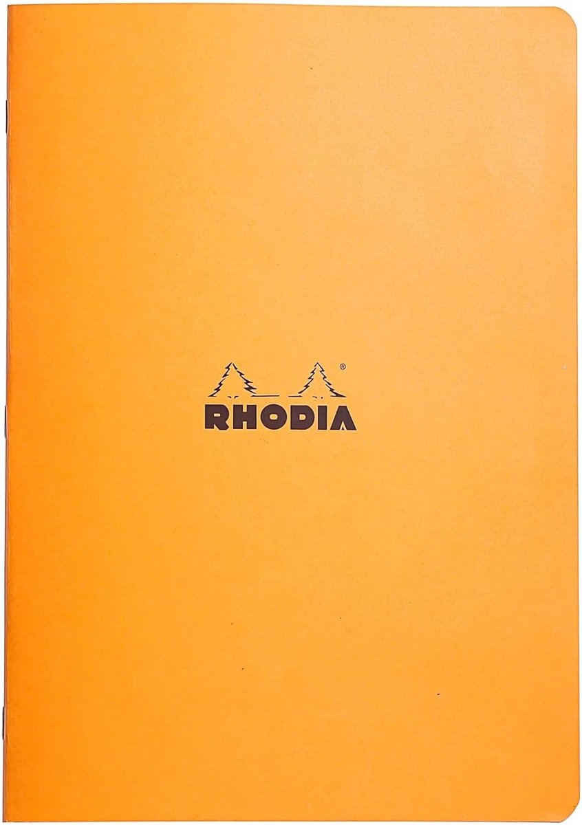 Thijox - Set van 10 Notitieboeken A4 Oranje - Geniete Schriften met Kleine Ruitjes 5x5 cm - Clairefontaine Wit Papier 80 g/m² - Stevige Waterafstotend