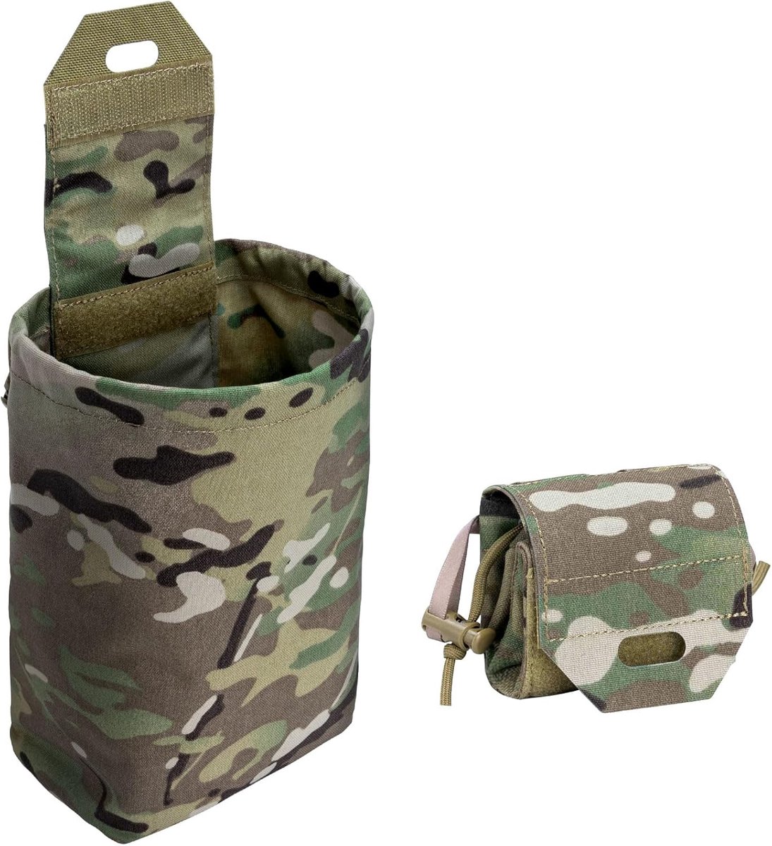 Thijox - Molle Dump Pouch Mini - Pieghevolle Sacchetto di Riciclaggio - Utility Pouch voor Molle Cintuur, Gilet Tactico, Zakken, Camo - Compact, Duurz
