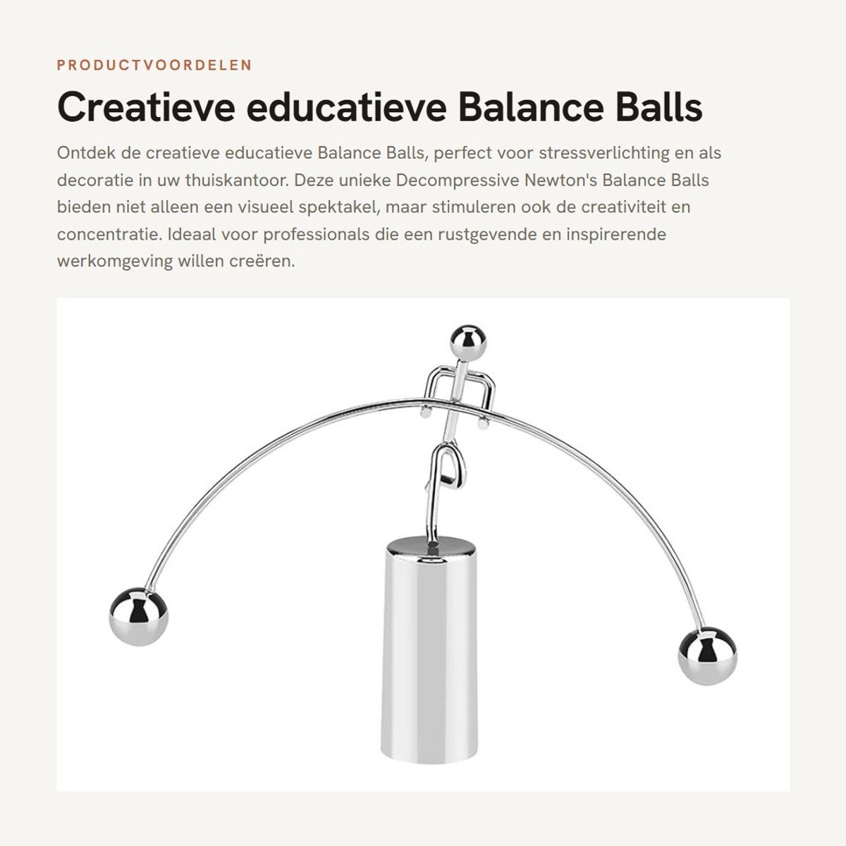 Dailygoods- Balance Balls Creatief Educatief - Decoratieve Ballen - Decompressieve Newton's Ballen - Voor Thuis/Op kantoor - Ontspanning en Focus - Educatieve Speelgoed