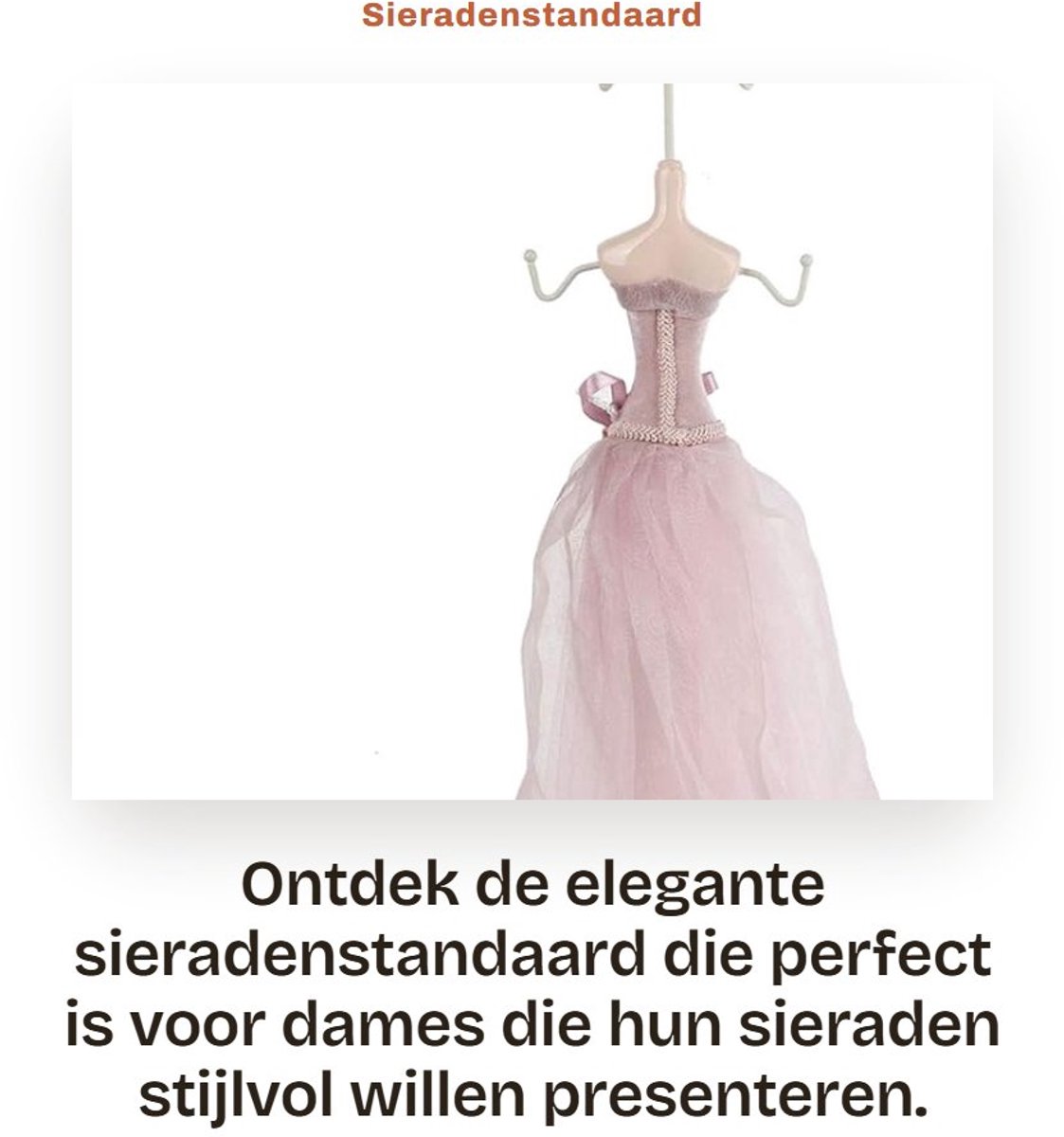 Dailygoods- Sieradenstandaard Hoogwaardige Materialen - Sieradenhouder voor Kettingen - Armband Houder - Ringenhouder - Sieraden Organizer - Duurzaam en Milieuvriendelijk