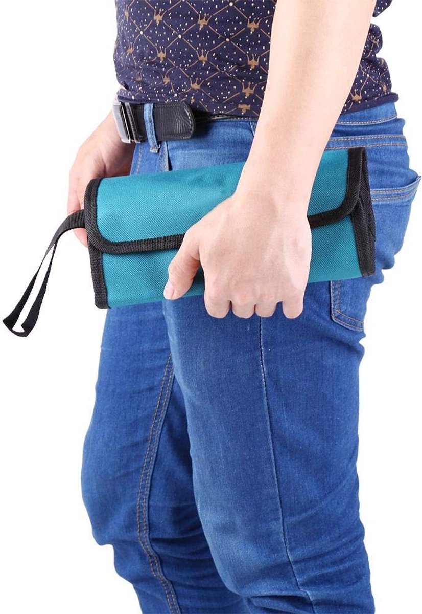 Dailygoods - Elektriciens Tool Taille Bag - Professionele Organizer - Turkoois - Opvouwbare Gereedschapstas - Handig voor Elektriciens - 2qx...