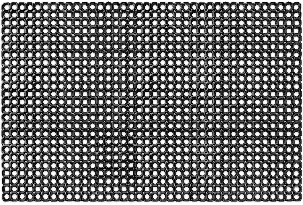 ANRO Deurmat Zwart 100x200 cm - Schoonloopmat - Antislip