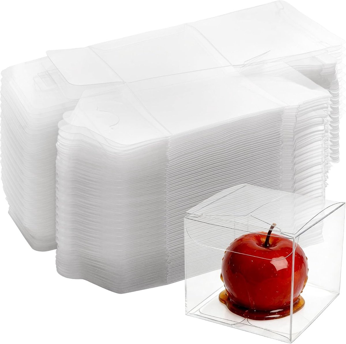 50 Stuks Heldere Plastic Cadeau Dozen van 5 x 5 x 5 Inch, Transparante Dozen voor Trouwen, Feesten en Babyshowers, Perfect voor Verjaardagen en Kerstmis