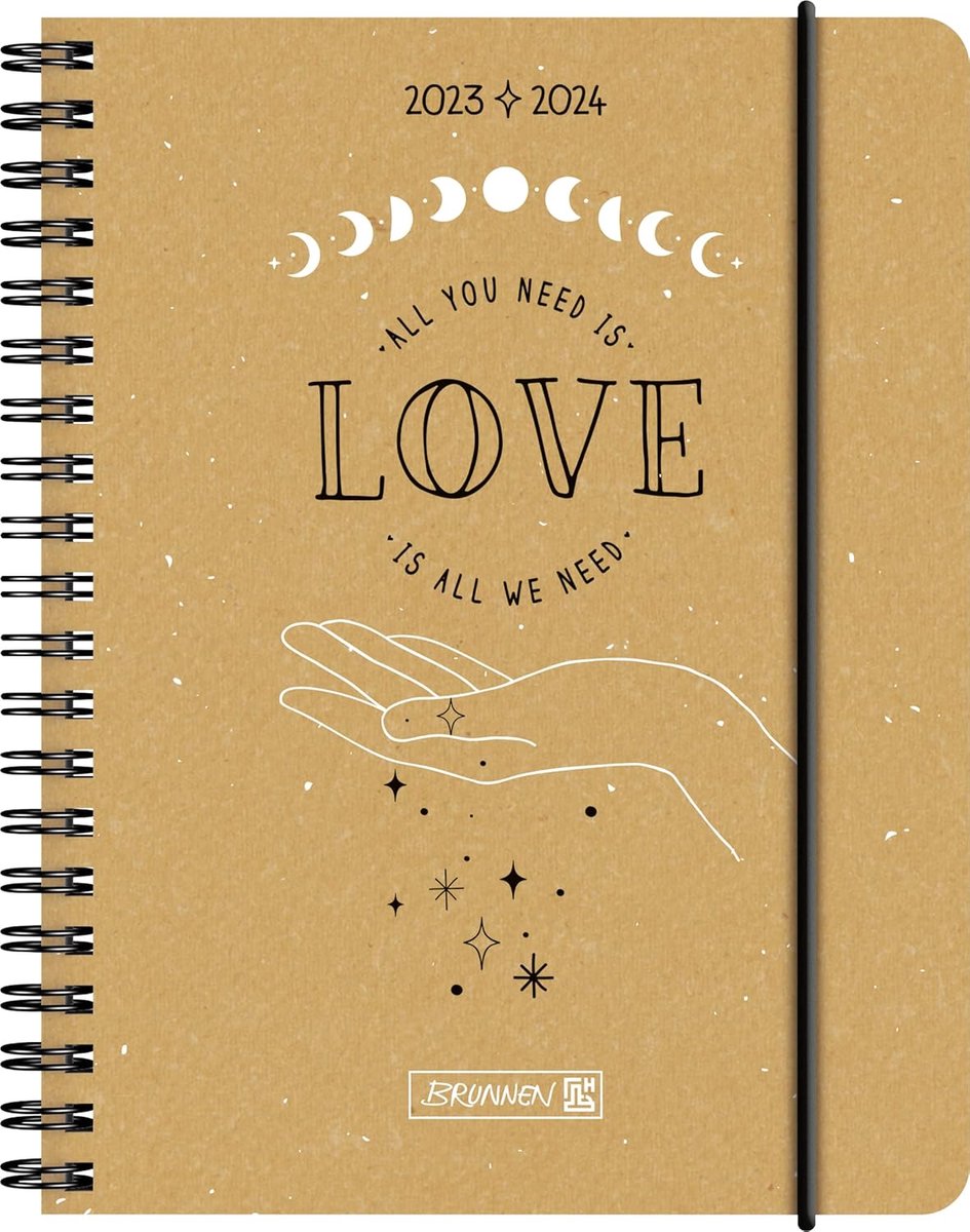 Thijox - Schoolagenda 'Love' - Creatieve Agenda voor Schooljaar 2023-2024 - Notitieboek met Hartjes Ontwerp - Perfect voor Kinderen en Studenten - 21x