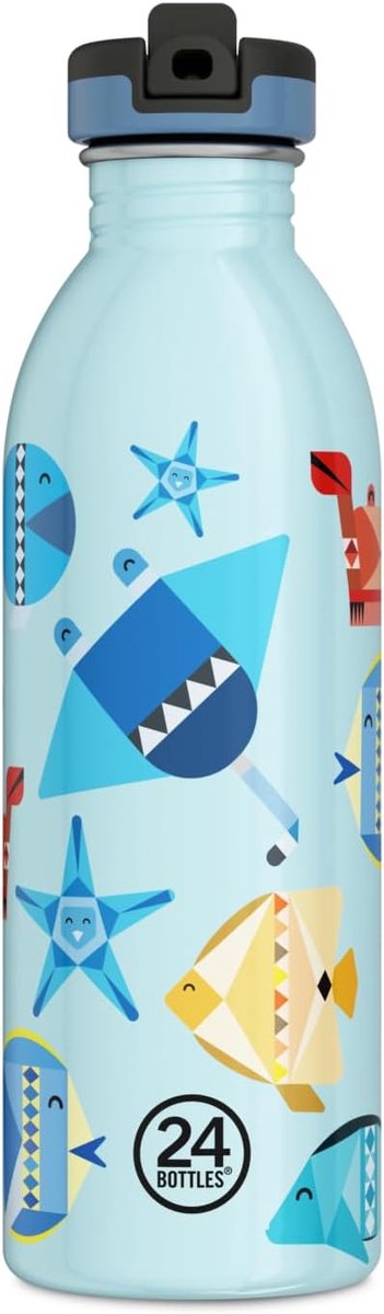 Thijox - Kids Drinkfles 500 ml met Rietje - Lekvrije Roestvrijstalen Fles voor Kinderen - BPA-vrij, Ultralicht en Ideaal voor School, Sport en Dagelij