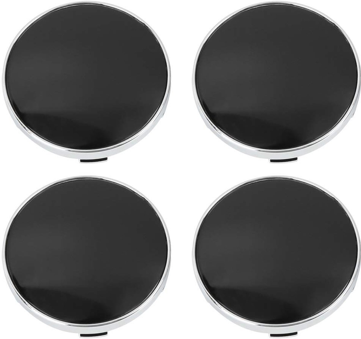 Dailygoods - Wieldoppen 60 mm - Set van 4 - Eenvoudig te installeren - Zwart - Geschikt voor auto en vrachtwagen - Vervangende doppen