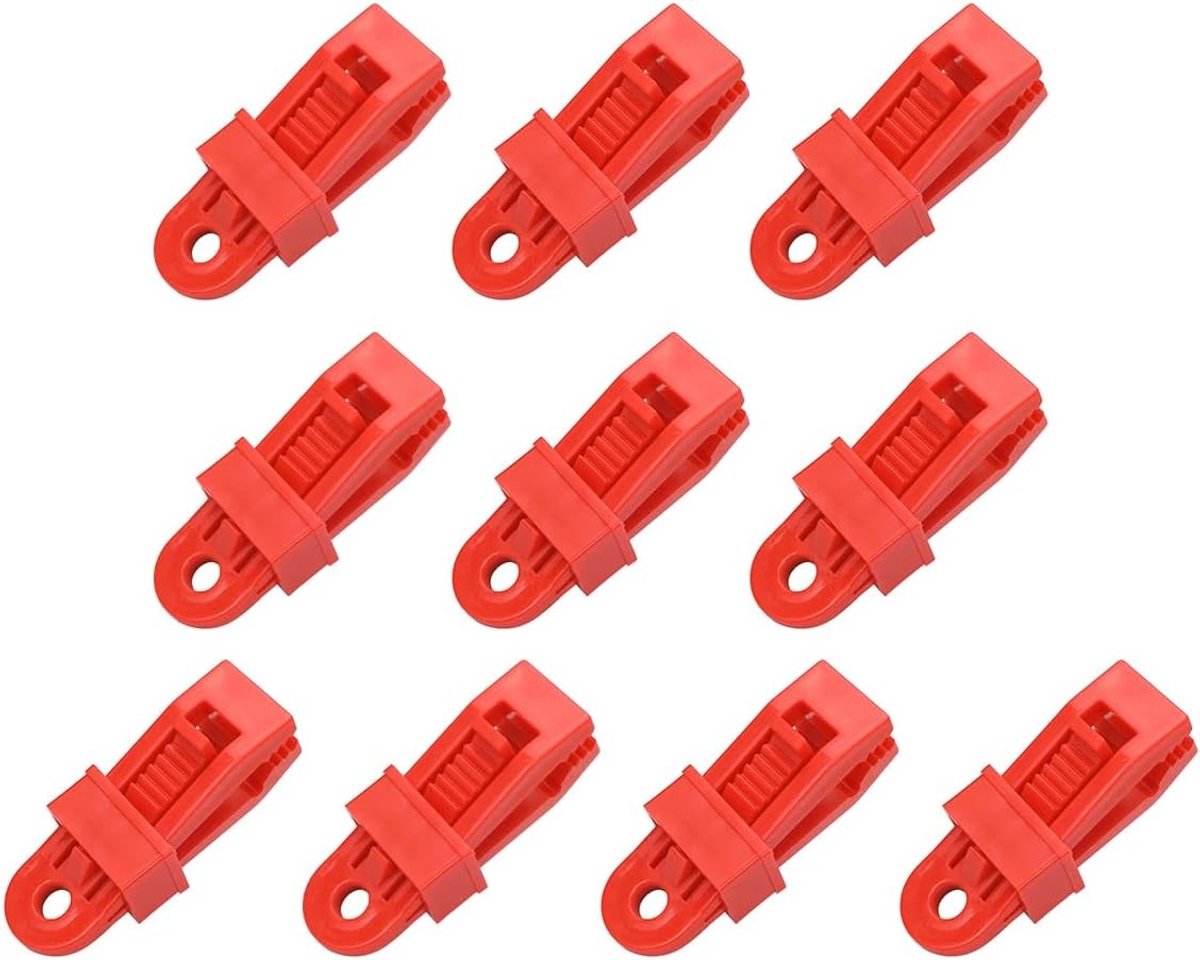 10 Stuks Verstelbare Tarp Clips voor Zeilen en Schaduwdoeken - Sterke en Winddichte Bevestigingsklemmen voor Buitengebruik
