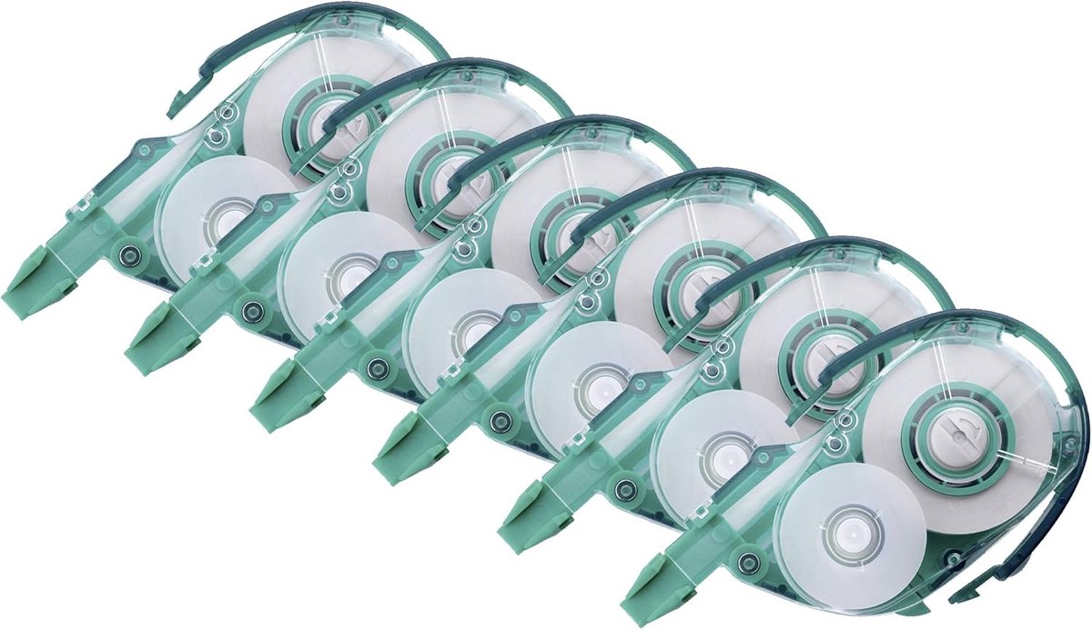 Thijox - Navulcassette voor Correctieroller, 4,2 mm x 16 m, Officepack 6 Stuks - Ergonomisch Ontwerp, Snelle Correctie, Geen Droogtijd, Perfect voor K