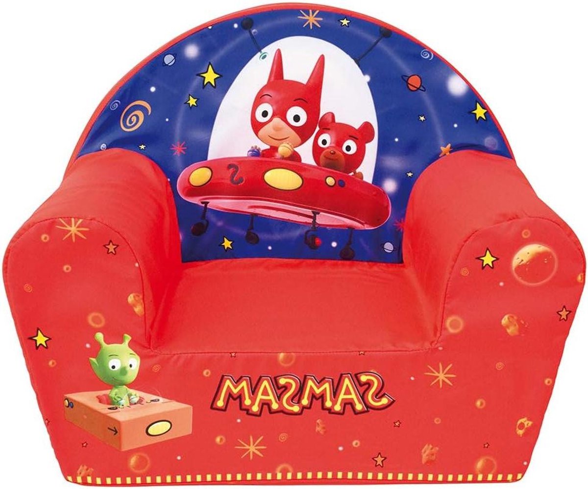 Kinderfauteuil Schuimrubber - Zitje Peuters - Ontspannen Zitten - Afneembare Hoes - 42 x 52 x 33 cm - Multicolor