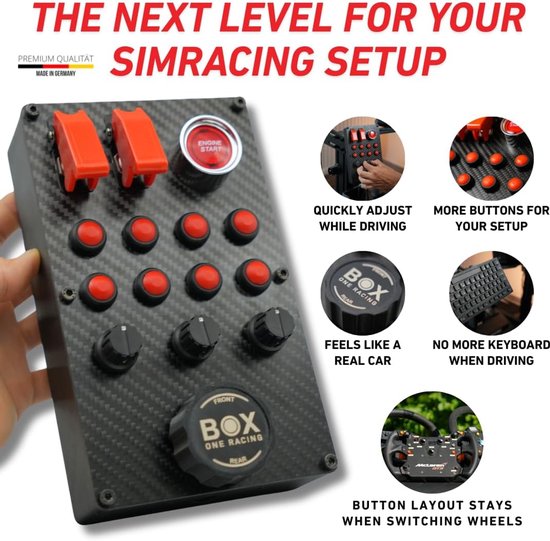 Simracing Button Box - Race Controller - Race Simulatie - 12 Selecteerbare Inputs - 20 x 12 x 7.2 cm — afbeelding 4
