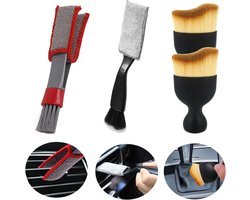 Auto detailing borstels - Reinigingsborstels - Interieur reinigen - 4 stuks set - Verschillende maten - Multicolor