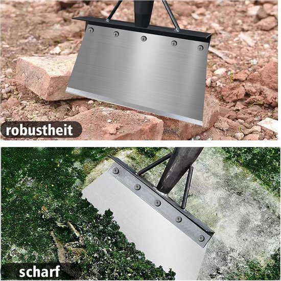 Onkruidverwijderaar en Reinigingsschop voor Tuin - Multifunctioneel Tuingereedschap - Plantenschop voor Grasverzorging - Tuinaccessoires en Schaaf (24 cm) van Merkloos	 — afbeelding 4