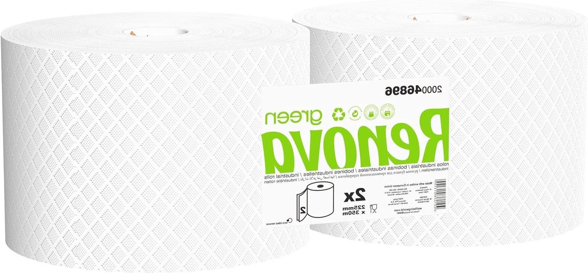 Papierrol - Keukenpapier - Huishoudelijke taken - Meerlaagse constructie - 350 m - Wit