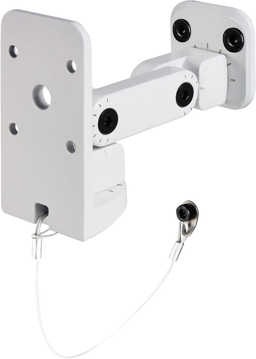 Universele Muurbeugel - Speaker Ophanging - Podium Geluid - Flexibel Verstelbaar - Tot 10kg - Wit