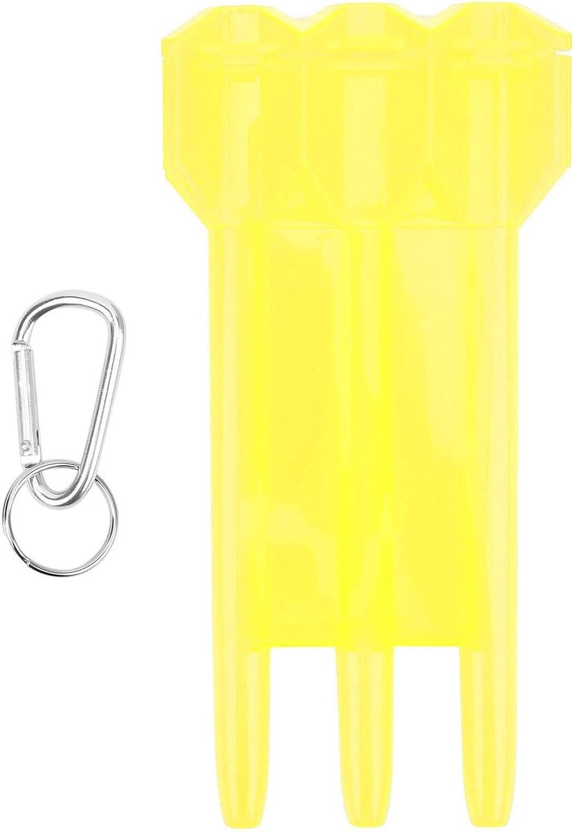 Dart Opberger - Dart Case - Dart Accessoires - Transparant Design - 17 x 8.5 cm - Geel