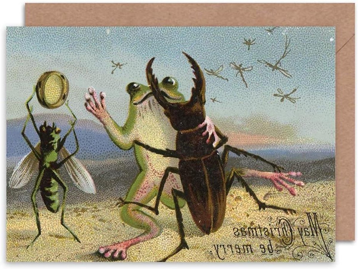 Wenskaart - Feestelijke Kaart - Persoonlijke Boodschap - Duurzaam Karton - 12.5 x 17.5 cm - Blauw