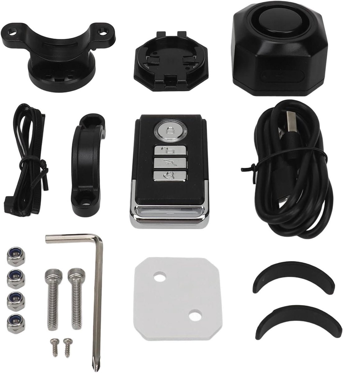 Fiets Alarmsysteem - Diefstal Alarm - Voertuig Beveiligen - IP65 Waterdicht - 110dB Geluid - Zwart