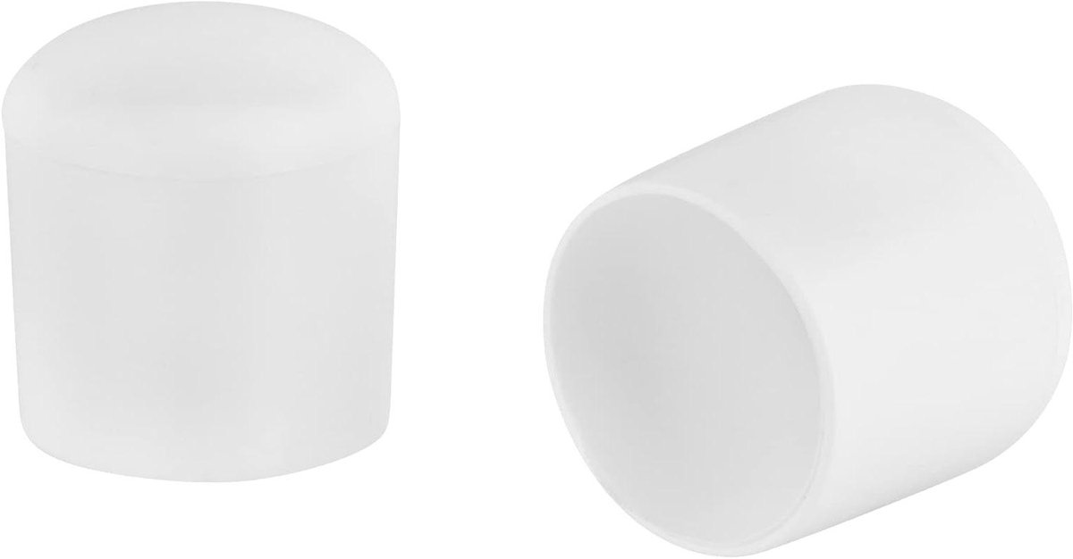 Dopjes voor stoelpoten - Meubelglijders - Vloer beschermen - Gemaakt in Duitsland - 19 mm diameter - Wit