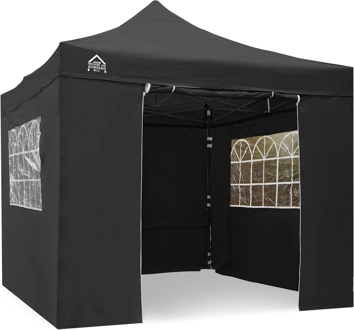 Pop-up Tuinhuisje - Feesttent Paviljoen - Buiten Ontspannen - Volledig Waterdicht - 3x3 Meter - Zwart